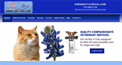 Desktop Screenshot of angelofmercyanimalcriticalcare.com