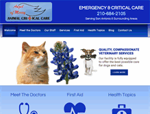 Tablet Screenshot of angelofmercyanimalcriticalcare.com